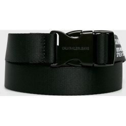 Calvin Klein Jeans - Pasek. Czarne paski Calvin Klein Jeans, bez wzorów, z jeansu. W wyprzedaży za 139.90 zł.