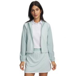 Damska bluza z kapturem full zip Under Armour Drive. Białe golfy Under Armour, bez wzorów, bez ramiączek. Za 467.00 zł.
