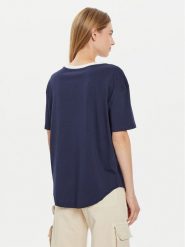 Gap T-Shirt 500012-02 Granatowy Oversize. Niebieskie t-shirty GAP, l, bez wzorów, z bawełny, bez kołnierzyka, bez ramiączek. Za 99.99 zł.