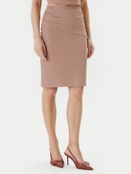 Guess Spódnica mini W5YD64 KAQL2 Beżowy Regular Fit. Brązowe spódnice Guess, xs, z aplikacjami, mini. Za 299.99 zł.