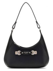 Guess Torebka "Mimina" w kolorze czarnym - 29 x 14 x 7 cm rozmiar: onesize. Czarne torby na ramię Guess, z aplikacjami, z materiału, na ramię, bez dodatków. Za 382.99 zł.