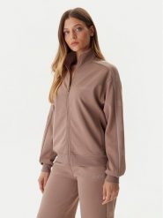 Guess Bluza V5BQ15 KCX22 Beżowy Regular Fit. Brązowe bluzy Guess, xxs, z aplikacjami, z syntetyku, bez kaptura. Za 479.99 zł.