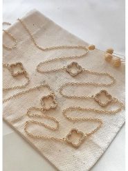 Atelier MIU Pozłacany naszyjnik z elementami ozdobnymi - dł. 80 cm rozmiar: onesize. Żółte naszyjniki Atelier MIU, z cyrkonią, pozłacane. Za 118.95 zł.