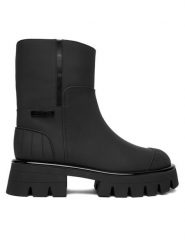 MICHAEL Michael Kors Botki Sydra 40F5SYFE5L Czarny. Czarne botki MICHAEL Michael Kors, bez wzorów, ze skóry, bez obcasa, na płaskiej podeszwie, bez zapięcia. Za 879.99 zł.