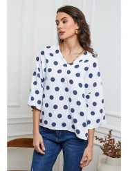 Fleur de Lin Lniana bluzka w kolorze białym rozmiar: M. Białe bluzki Fleur de Lin, m, bez wzorów, ze lnu, bez kołnierzyka, bez ramiączek. Za 176.91 zł.