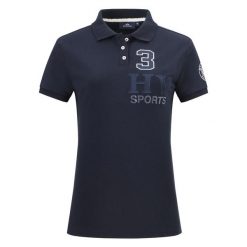 Damskie jeździeckie polo HV Polo Favourite. Niebieskie koszulki polo HV POLO, xs, z aplikacjami, z bawełny, bez kołnierzyka, bez ramiączek. Za 211.00 zł.