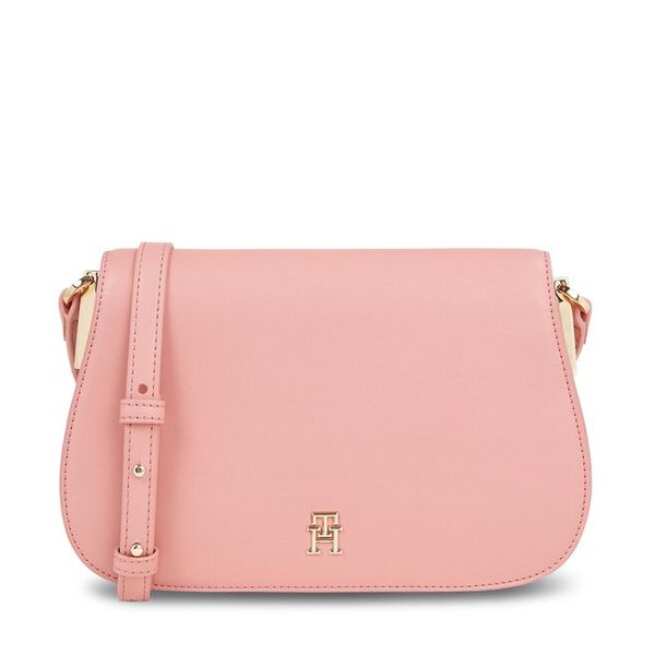 Torebka Tommy Hilfiger. Czerwone listonoszki TOMMY HILFIGER, bez wzorów, bez dodatków. Za 649.99 zł.