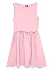 Vero Moda Sukienka w kolorze jasnoróżowym rozmiar: M. Różowe sukienki Vero Moda, m, bez wzorów, z bawełny, bez kołnierzyka, bez ramiączek, mini. Za 129.75 zł.