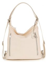 Mia Tomazzi Skórzana torebka w kolorze kremowym - 28 x 29 x 12 cm rozmiar: onesize. Brązowe torby na ramię Mia Tomazzi, bez wzorów, z materiału, na ramię, bez dodatków. Za 260.99 zł.