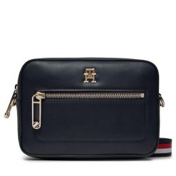 Torebka Tommy Hilfiger. Niebieskie listonoszki TOMMY HILFIGER, bez wzorów, bez dodatków. Za 389.99 zł.