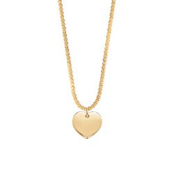 Naszyjnik Hearts z zawieszką serce pozłacany 40+5 cm. Żółte naszyjniki Lilou, pozłacane. Za 298.00 zł.