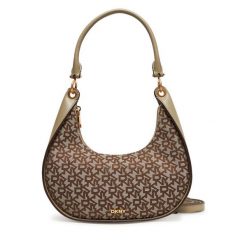 Torebka DKNY. Brązowe torebki klasyczne DKNY, bez wzorów, bez dodatków. Za 559.99 zł.
