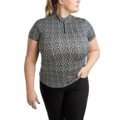 Damskie jeździeckie polo Montar MoLeonora Leo. Niebieskie koszulki polo MONTAR, l, bez wzorów, z materiału, bez kołnierzyka, bez ramiączek. Za 297.00 zł.