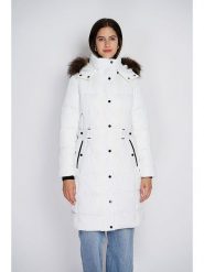 ASSUILI Płaszcz pikowany w kolorze białym rozmiar: 36. Białe płaszcze Assuili, bez wzorów, bez kaptura. Za 282.99 zł.