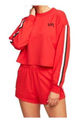 Bluza sportowa damska RVCA Ringside. Czerwone bluzy sportowe RVCA, l, bez wzorów, z materiału, bez kaptura. Za 138.49 zł.