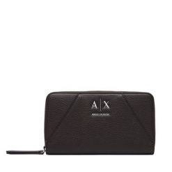 Portfel Armani Exchange. Brązowe portfele Armani Exchange, bez wzorów. Za 404.99 zł.