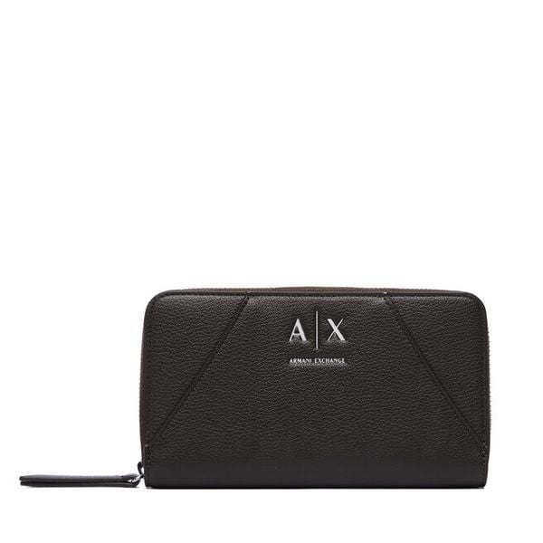 Portfel Armani Exchange. Brązowe portfele Armani Exchange, bez wzorów. Za 404.99 zł.