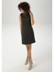 Aniston Sukienka w kolorze czarnym rozmiar: 46. Czarne sukienki Aniston, na co dzień, bez wzorów, bez kołnierzyka, bez ramiączek, mini, proste. Za 82.99 zł.