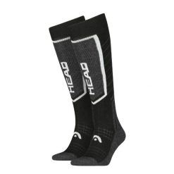 Skarpety HEAD Ski Comfort Kneehigh 2 PARY Black 43-46. Czarne skarpety Head, bez wzorów, z materiału. Za 69.00 zł.