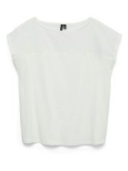 Vero Moda Bluzka w kolorze białym rozmiar: M. Białe bluzki Vero Moda, m, bez wzorów, z bawełny, bez kołnierzyka, bez ramiączek. Za 69.91 zł.