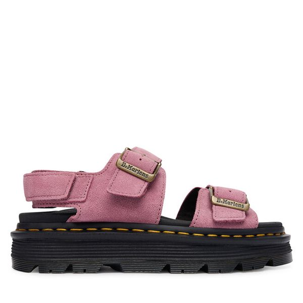 Sandały Dr. Martens. Czerwone sandały Dr. Martens, bez wzorów, bez obcasa, na płaskiej podeszwie, bez zapięcia. Za 679.99 zł.