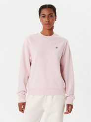 Lacoste Bluza SF5270 Różowy Regular Fit. Czerwone bluzy Lacoste, bez wzorów, z bawełny, bez kaptura. Za 559.99 zł.