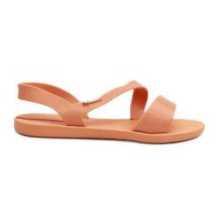Sandały Damskie Z Brokatem 82429 Ipanema Vibe Sandal Fem Pomarańczowe. Brązowe sandały bez wzorów, bez obcasa, bez zapięcia. Za 212.52 zł.