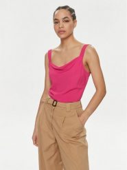 Marella Top Odilia 2413161182 Różowy Regular Fit. Czerwone topy Marella, bez wzorów, z jedwabiu, bez kołnierzyka, bez ramiączek. Za 259.99 zł.