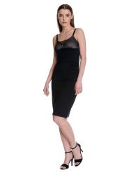 Vive Maria Sukienka "Boudoir" w kolorze czarnym rozmiar: XXL. Czarne sukienki Vive Maria, xxl, bez wzorów, z koronki, bez kołnierzyka, bez ramiączek, midi. Za 131.74 zł.