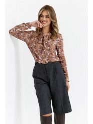 Stylove Bermudy w kolorze antracytowym rozmiar: L. Czarne szorty Stylove, bez wzorów, z wełny, z podwyższonym stanem. Za 232.23 zł.