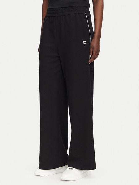 KARL LAGERFELD Spodnie dresowe B3W10045 Czarny Regular Fit. Czarne spodnie dresowe KARL LAGERFELD, xs, bez wzorów, z bawełny. Za 701.99 zł.