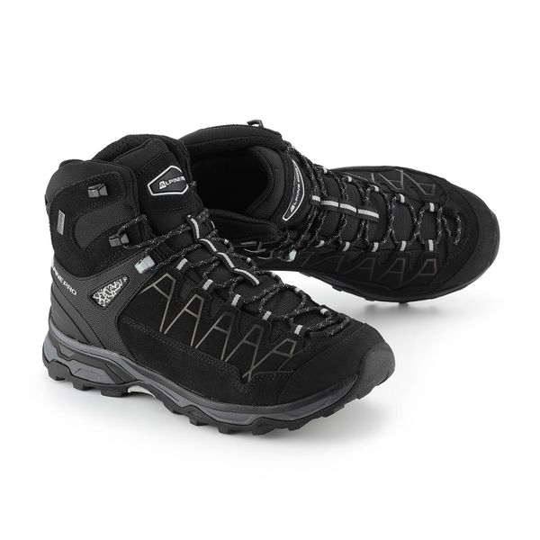 Buty turystyczne skórzane unisex Alpine Pro Vete. Czarne trekkingi Alpine Pro. W wyprzedaży za 569.00 zł.