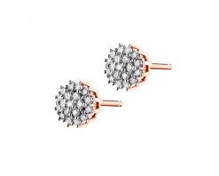 Kolczyki z różowego złota z diamentami - 0,12 ct - próba 585. Czerwone kolczyki Apart, z diamentem, złote. Za 1,829.00 zł.