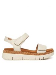 Pikolinos Sandały Palma W4N-0940 Biały. Białe sandały Pikolinos, bez wzorów, ze skóry, bez obcasa, na płaskiej podeszwie, bez zapięcia. Za 559.99 zł.