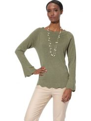 WITT WEIDEN Bluzka w kolorze khaki rozmiar: 40. Brązowe bluzki WITT WEIDEN, bez wzorów, bez kołnierzyka, bez ramiączek. Za 78.99 zł.