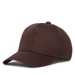 Czapka z daszkiem Armani Exchange. Brązowe czapki Armani Exchange, bez wzorów. Za 289.99 zł.