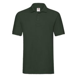 Koszulka Polo Premium Unisex Dla Dorosłych. Zielone koszulki polo FRUIT OF THE LOOM, s, bez wzorów, bez kołnierzyka, bez ramiączek. Za 80.99 zł.