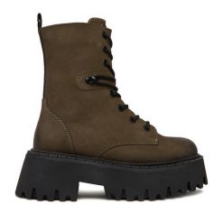 Trzewiki G-Star Raw. Brązowe botki G-Star Raw, bez wzorów, bez obcasa, na płaskiej podeszwie, bez zapięcia. Za 429.99 zł.