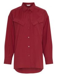 MOSS COPENHAGEN Koszula w kolorze czerwonym rozmiar: XS/S. Czerwone koszule Moss Copenhagen, s, bez wzorów, bez kołnierzyka, bez ramiączek. Za 165.99 zł.