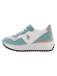 U.S. Polo Assn. Sneakersy w kolorze biało-turkusowym rozmiar: 40. Białe trampki U.S. Polo Assn., bez wzorów, bez zapięcia. Za 217.99 zł.