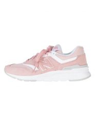 New Balance Skórzane sneakersy w kolorze jasnoróżowym rozmiar: 36,5. Różowe trampki New Balance, bez wzorów, bez zapięcia. Za 281.76 zł.