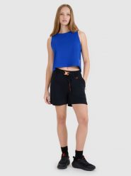 4F Spodenki casual damskie - czarne XXL. Czarne szorty 4f, bez wzorów, z dresówki, casualowe. W wyprzedaży za 79.99 zł.