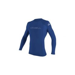 Koszulka ONEILL BASIC SKINS L/S RASH GUARD Pacific M. Niebieskie bluzki O'Neill, l, bez wzorów, sportowe, bez kołnierzyka, bez ramiączek. Za 194.50 zł.