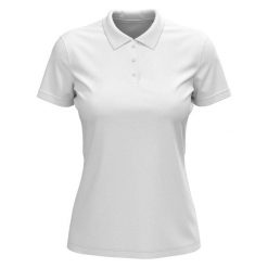 Damska Koszulka Polo Lux. Białe bluzki STEDMAN, bez wzorów, bez kołnierzyka, bez ramiączek. Za 69.99 zł.