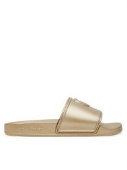KARL LAGERFELD Klapki Kondo 2.0 KL80919M Złoty. Żółte klapki KARL LAGERFELD, bez wzorów, z tworzywa sztucznego, bez obcasa. Za 319.99 zł.