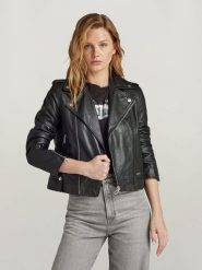 G-Star Kurtka skórzana w kolorze czarnym rozmiar: S. Czarne kurtki G-Star, s, bez wzorów, ze skóry, bez kaptura. Za 696.20 zł.