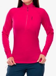 Bluza z zamkiem 1/2 damska Rab Nexus Pull On. Czerwone bluzy RAB, s, bez wzorów, z materiału, bez kaptura. Za 324.49 zł.