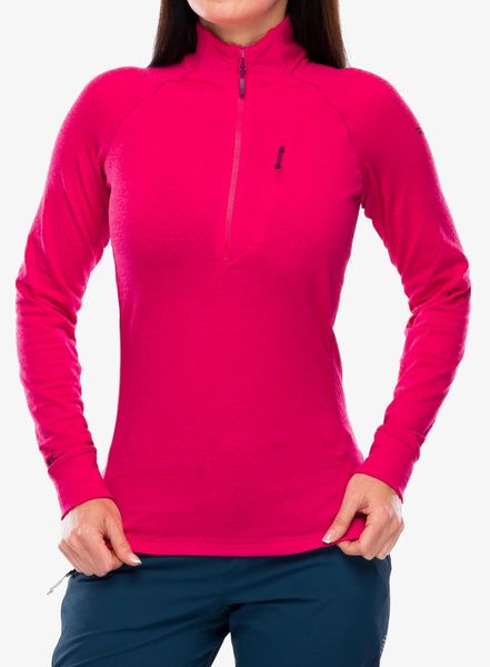 Bluza z zamkiem 1/2 damska Rab Nexus Pull On. Czerwone bluzy RAB, s, bez wzorów, z materiału, bez kaptura. Za 313.49 zł.