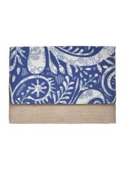 BLE Kopertówka w kolorze beżowo-niebieskim - 26 x 19 x 2 cm rozmiar: onesize. Brązowe kopertówki BLE, bez wzorów, z materiału, bez dodatków. Za 21.95 zł.