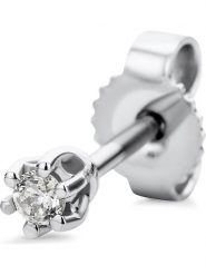 Revoni Złote kolczyki-wkrętki z diamentami rozmiar: onesize. Szare kolczyki Revoni, z diamentem, złote. Za 533.45 zł.